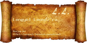 Lengyel Leonóra névjegykártya