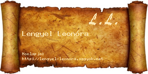 Lengyel Leonóra névjegykártya