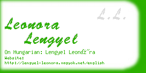 leonora lengyel business card